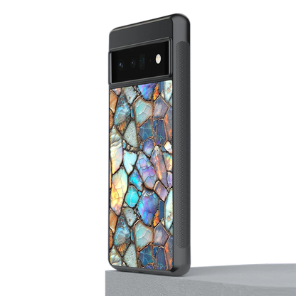 Azure Stone stylish phone case for google pixel 6 pro | glossy glass and slim fit