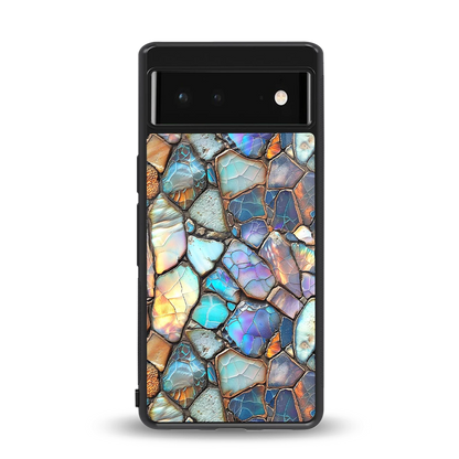 Azure Stone back phone cover | glass case for google pixel 6