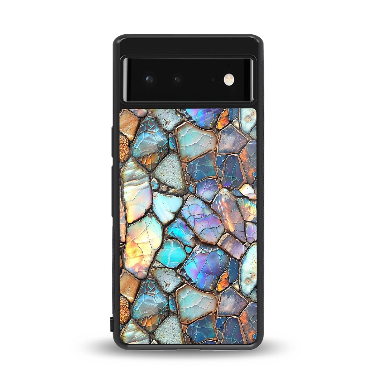 Azure Stone back phone cover | glass case for google pixel 6a