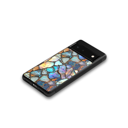 Azure Stone google pixel 6a mobile cover | shockproof glass phone case