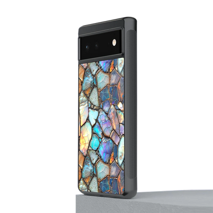 Azure Stone stylish phone case for google pixel 6 | glossy glass and slim fit