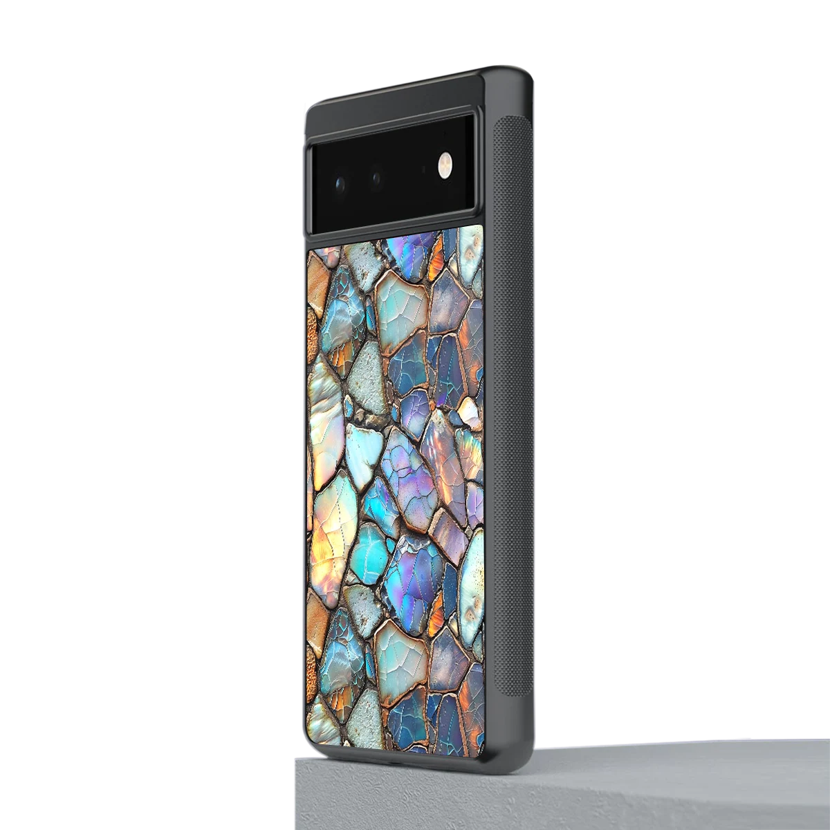 Azure Stone stylish phone case for google pixel 6a | glossy glass and slim fit