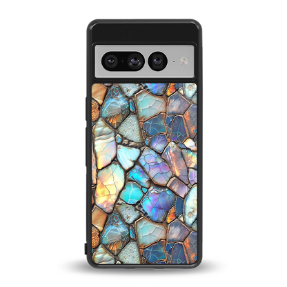 Azure Stone back phone cover | glass case for google pixel 7 pro