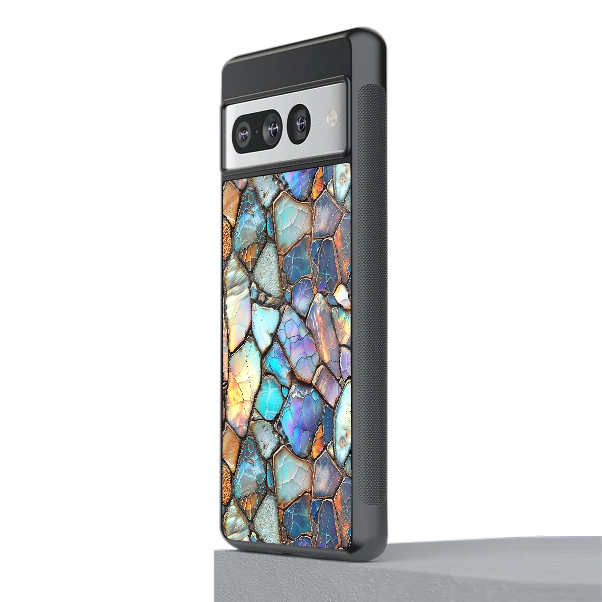 Azure Stone stylish phone case for google pixel 7 pro | glossy glass and slim fit