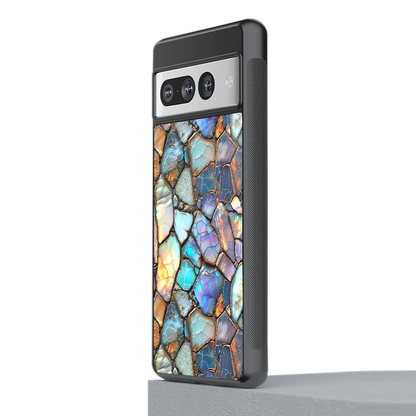Azure Stone stylish phone case for google pixel 7 pro | glossy glass and slim fit
