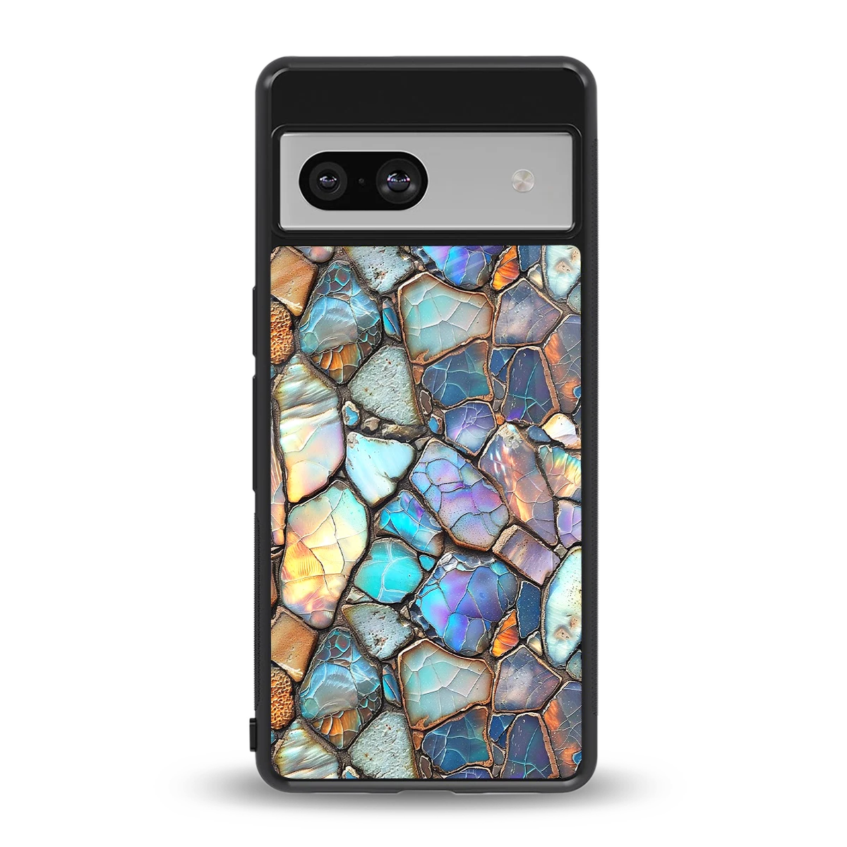 Azure Stone back phone cover | glass case for google pixel 7a