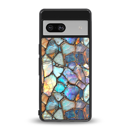 Azure Stone back phone cover | glass case for google pixel 7