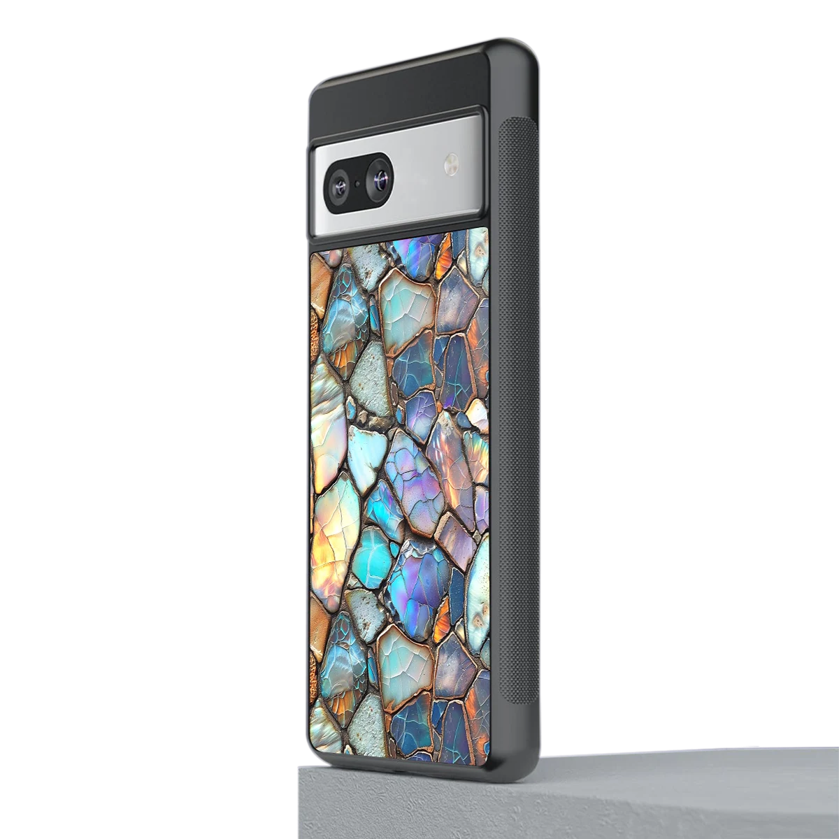Azure Stone stylish phone case for google pixel 7a | glossy glass and slim fit