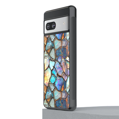 Azure Stone stylish phone case for google pixel 7a | glossy glass and slim fit