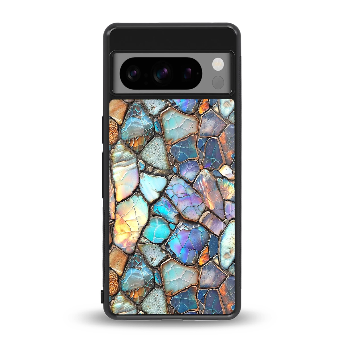 Azure Stone back phone cover | glass case for google pixel 8 pro