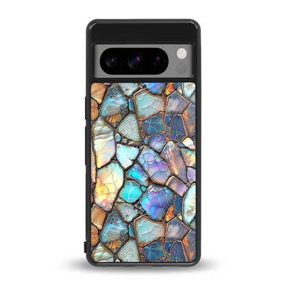 Azure Stone back phone cover | glass case for google pixel 8 pro
