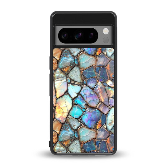 Azure Stone back phone cover | glass case for google pixel 8 pro