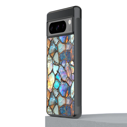 Azure Stone stylish phone case for google pixel 8 pro | glossy glass and slim fit