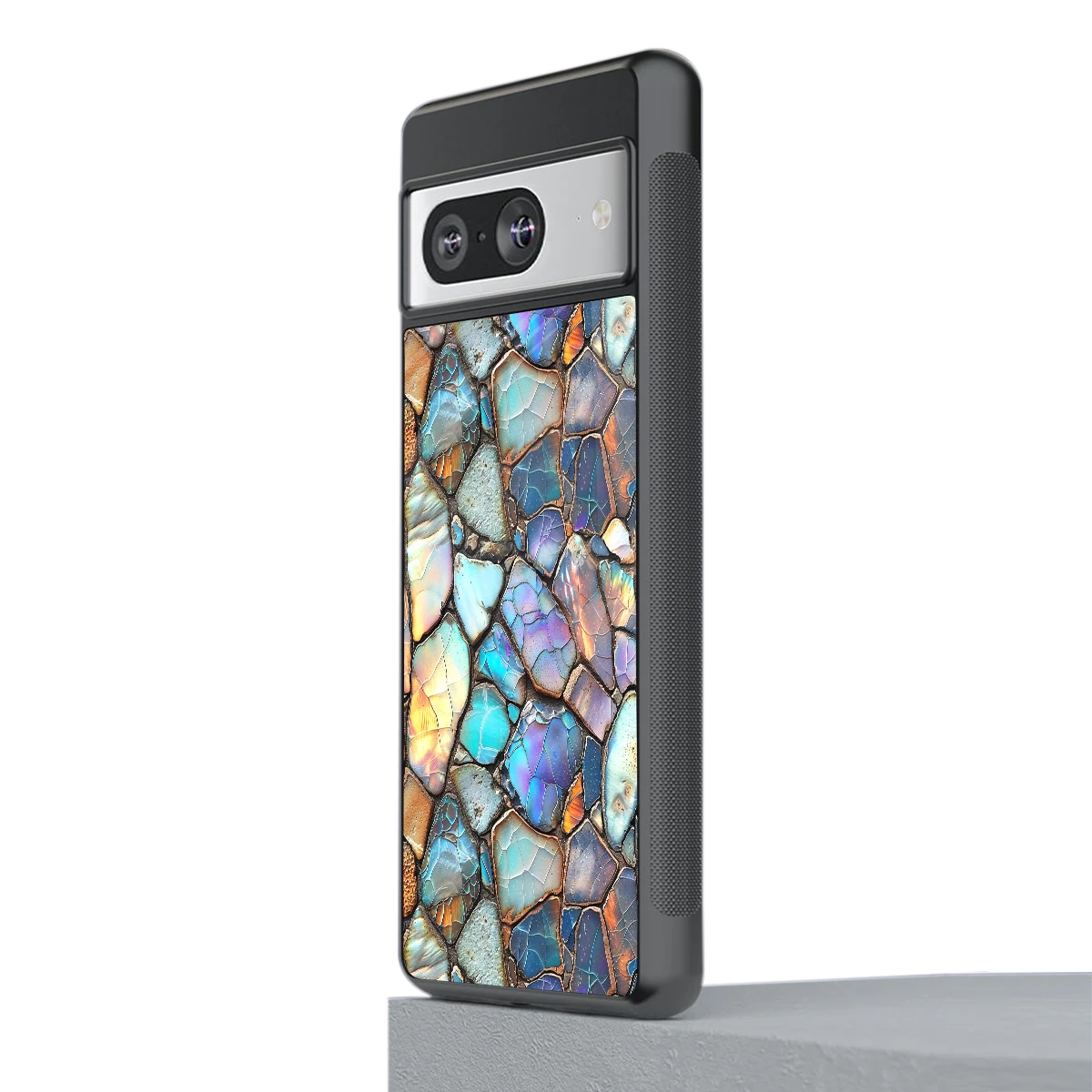 Azure Stone stylish phone case for google pixel 8 | glossy glass and slim fit