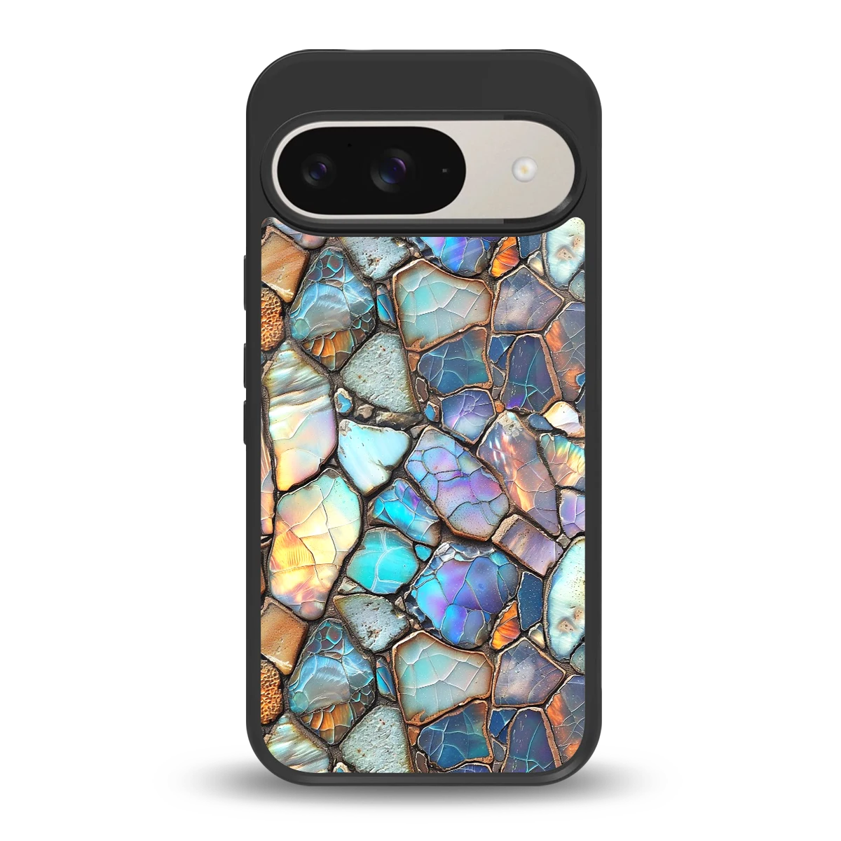 Azure Stone back phone cover | glass case for google pixel 9