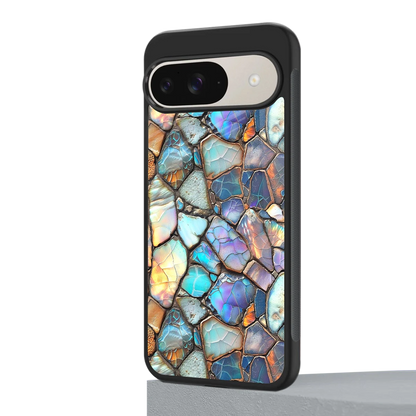 Azure Stone google pixel 9 mobile cover | shockproof glass phone case