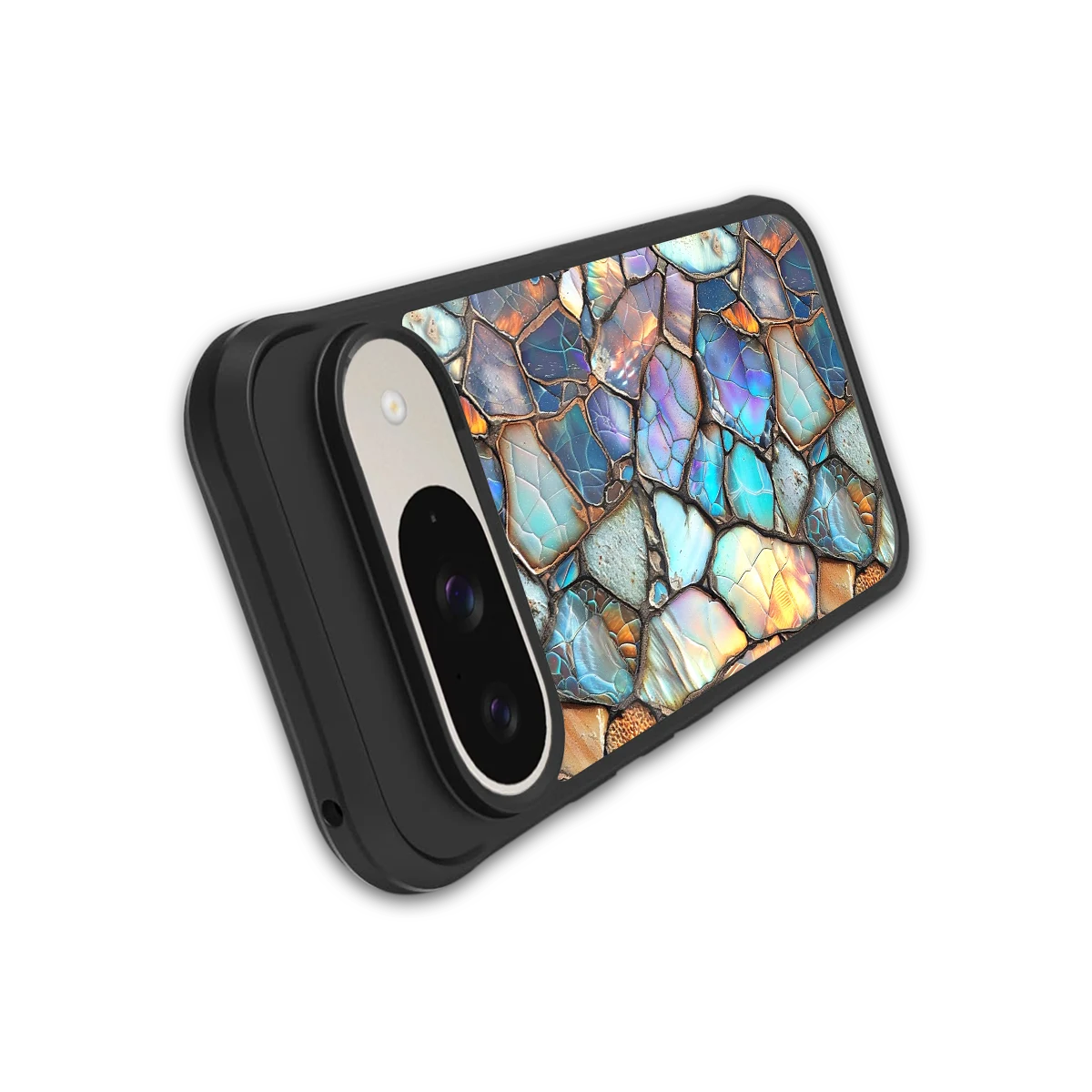 Azure Stone stylish phone case for google pixel 9 | glossy glass and slim fit