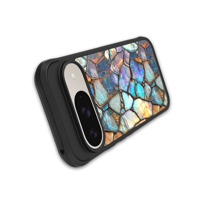 Azure Stone stylish phone case for google pixel 9 | glossy glass and slim fit