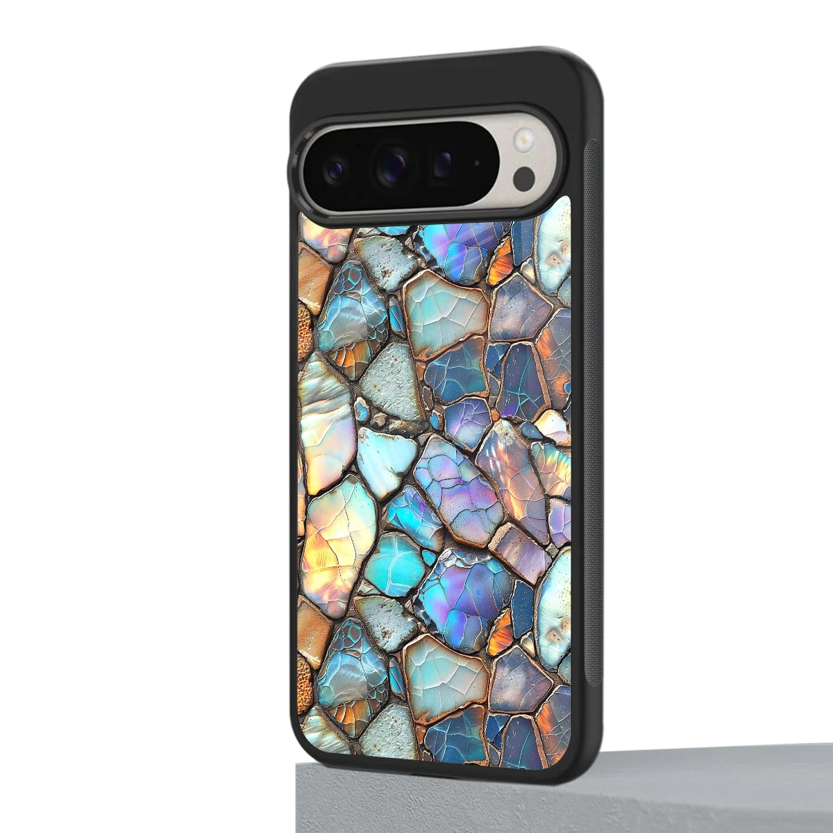 Azure Stone google pixel 9 pro mobile cover | shockproof glass phone case