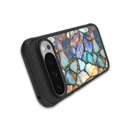 Azure Stone stylish phone case for google pixel 9 pro | glossy glass and slim fit
