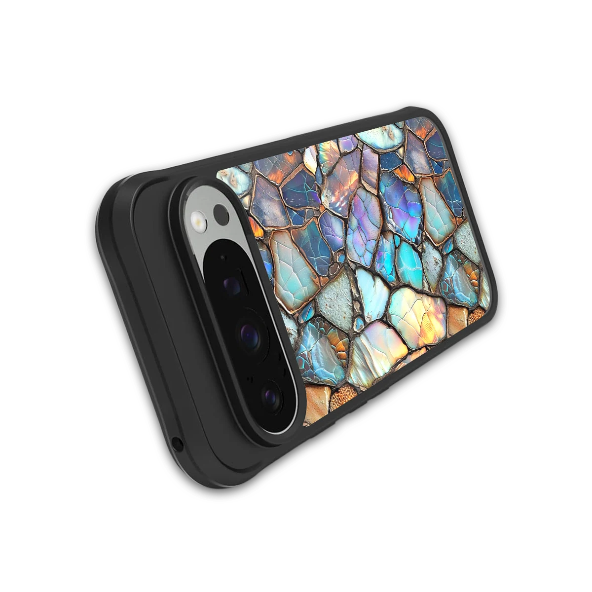 Azure Stone stylish phone case for google pixel 9 pro xl | glossy glass and slim fit