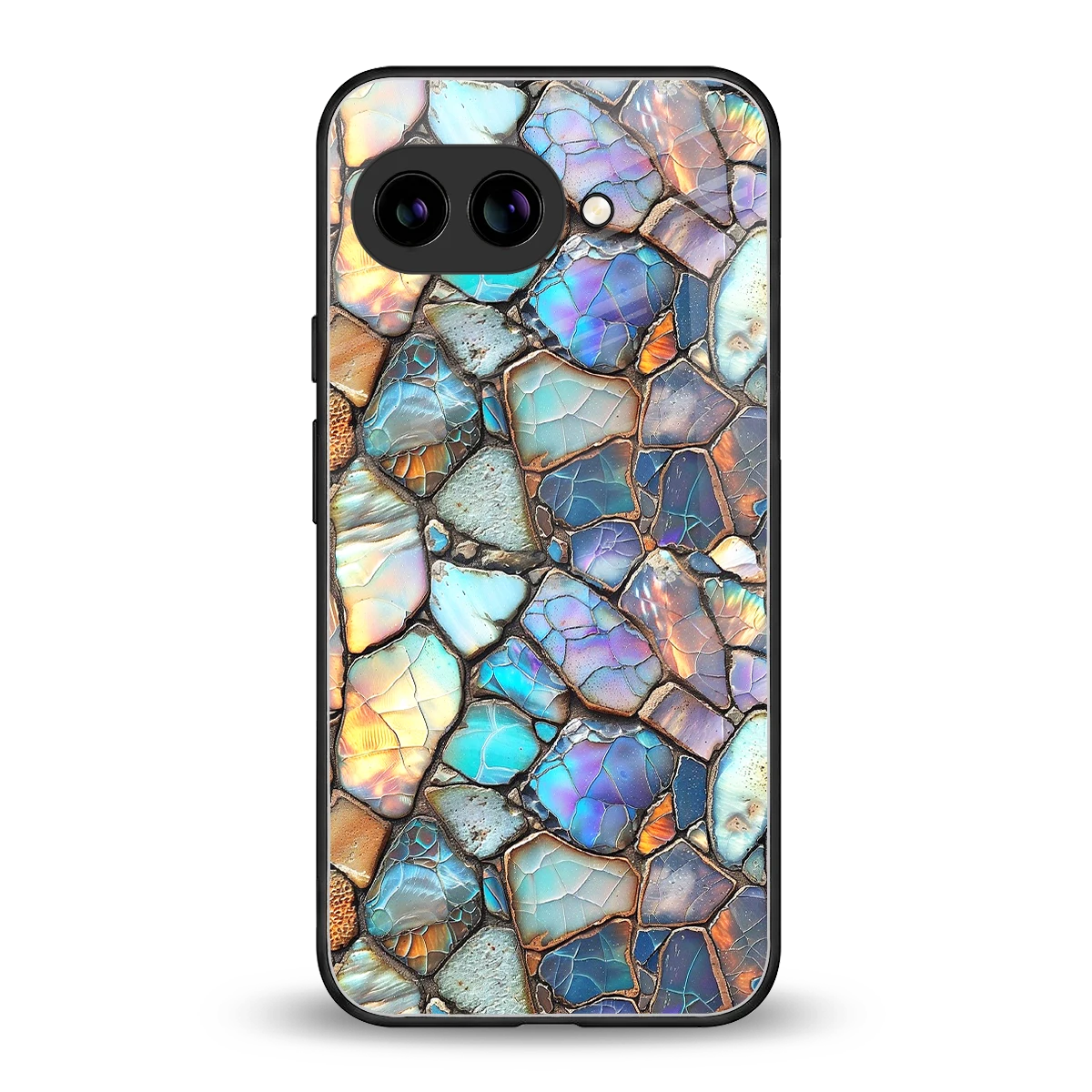 Azure Stone back phone cover | glass case for google pixel 10a