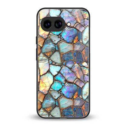 Azure Stone back phone cover | glass case for google pixel 10a