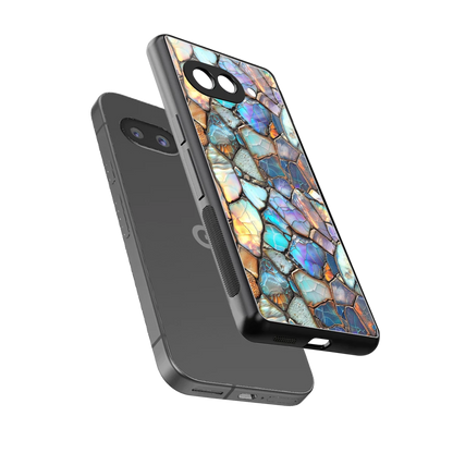 Azure Stone sleek google pixel 10a cover with tempered glass back and TPU edges