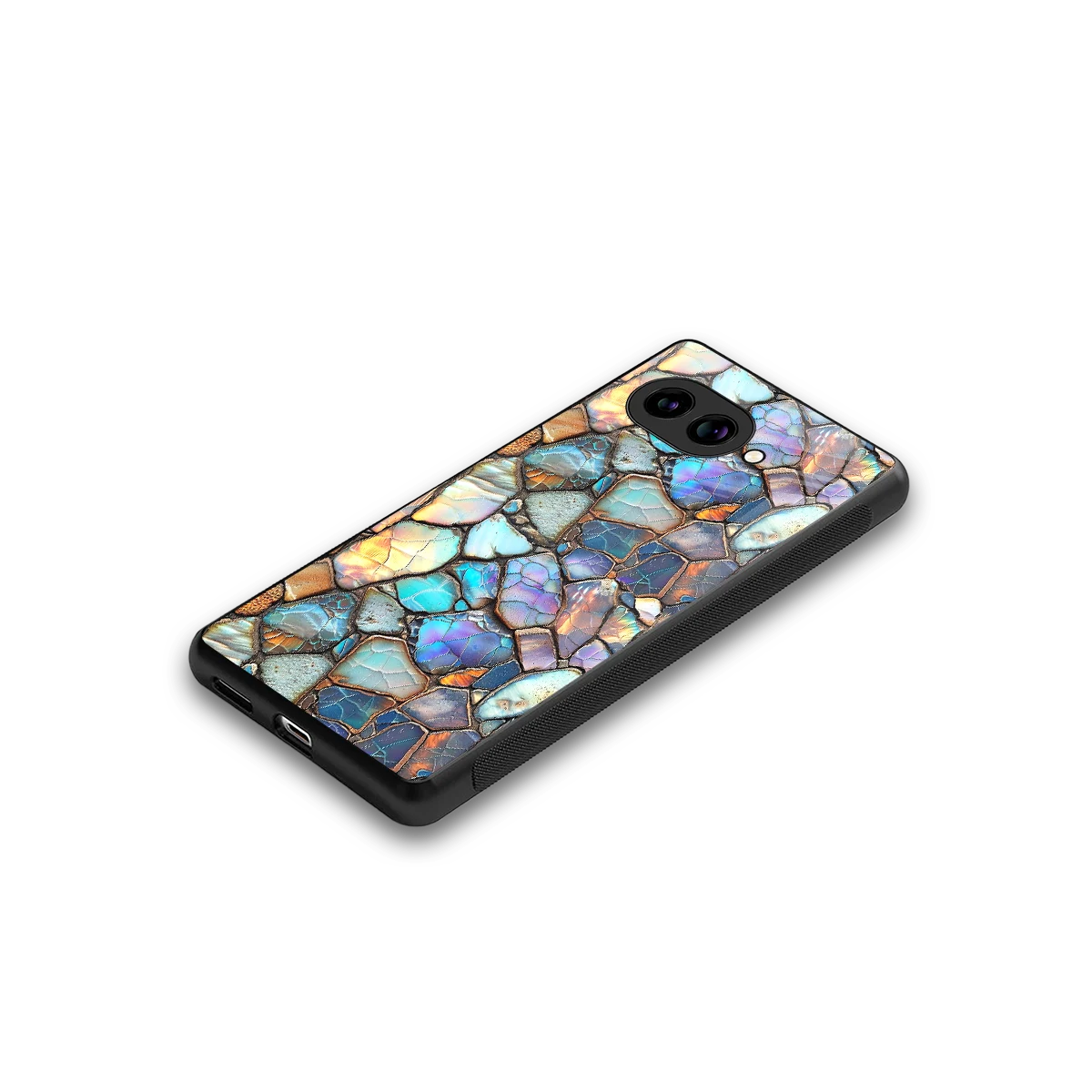 Azure Stone stylish phone case for google pixel 10a | glossy glass and slim fit