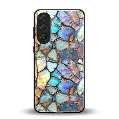 Azure Stone back phone cover | glass case for samsung galaxy m35 5g