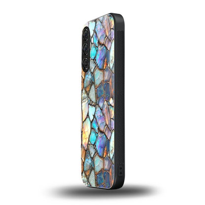 Azure Stone samsung galaxy m35 5g mobile cover | shockproof glass phone case