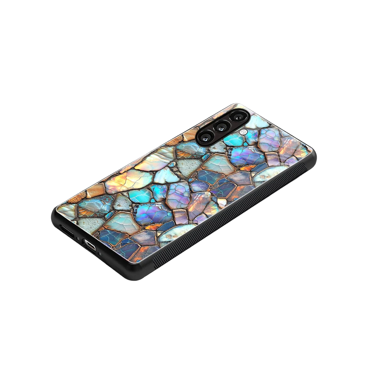 Azure Stone stylish phone case for samsung galaxy m35 5g | glossy glass and slim fit