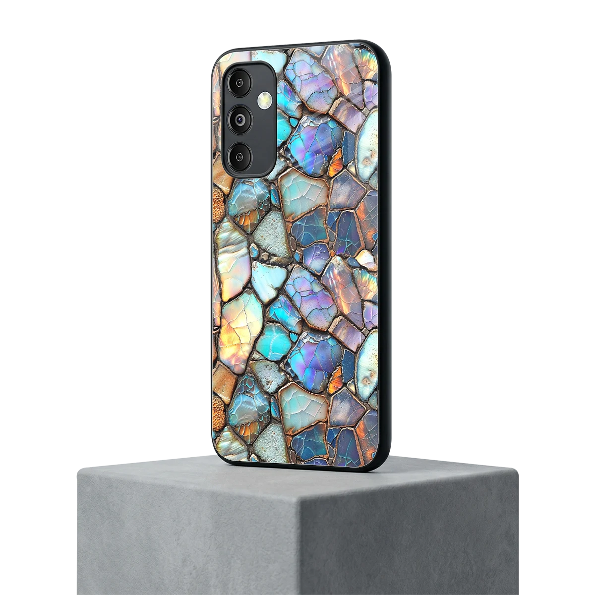Azure Stone samsung galaxy m14 5g mobile cover | shockproof glass phone case
