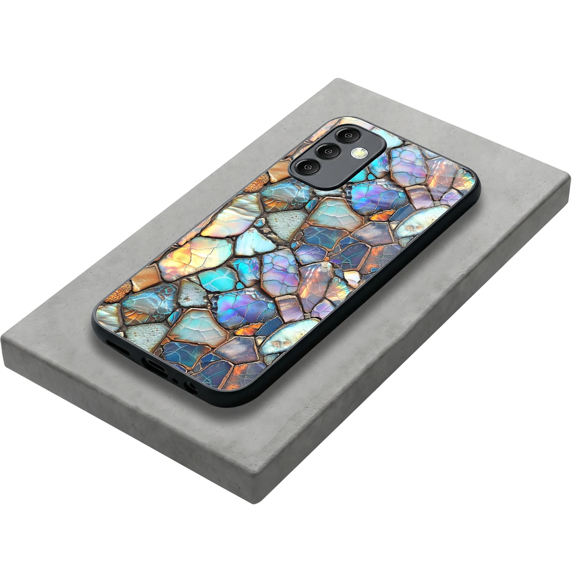 Azure Stone stylish phone case for samsung galaxy m14 5g | glossy glass and slim fit
