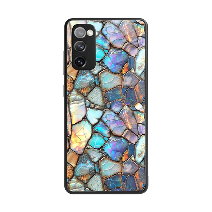 Azure Stone back phone cover | glass case for samsung galaxy s20 fe