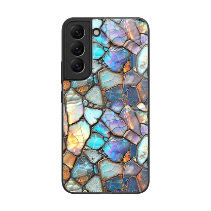 Azure Stone back phone cover | glass case for samsung galaxy s22