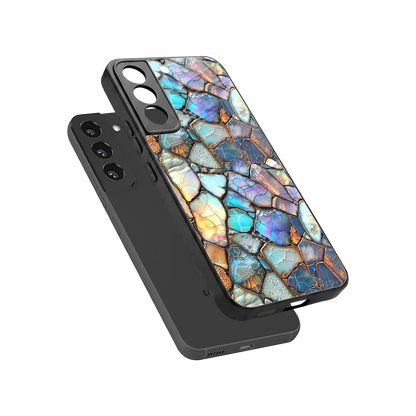 Azure Stone sleek samsung galaxy s22 cover with tempered glass back and TPU edges