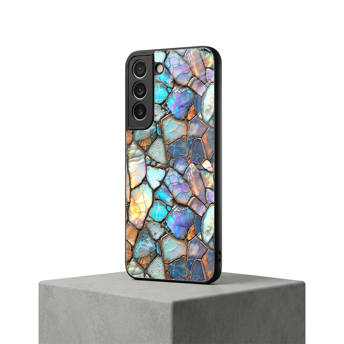 Azure Stone samsung galaxy s22 mobile cover | shockproof glass phone case