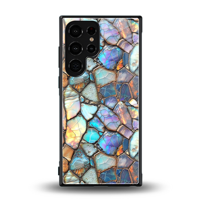 Azure Stone back phone cover | glass case for samsung galaxy s24 ultra