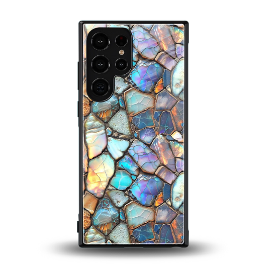 Azure Stone back phone cover | glass case for samsung galaxy s24 ultra