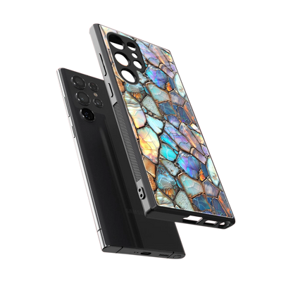 Azure Stone sleek samsung galaxy s24 ultra cover with tempered glass back and TPU edges