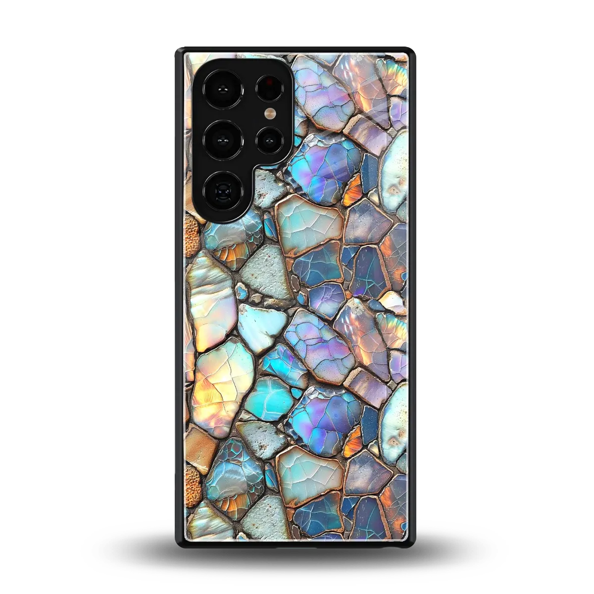 Azure Stone back phone cover | glass case for samsung galaxy s25 ultra