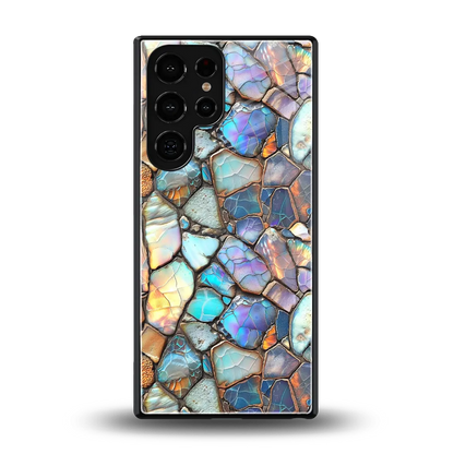 Azure Stone back phone cover | glass case for samsung galaxy s25 ultra