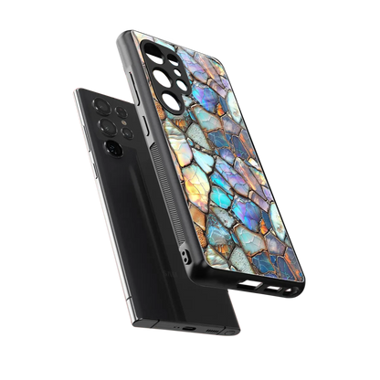 Azure Stone sleek samsung galaxy s25 ultra cover with tempered glass back and TPU edges