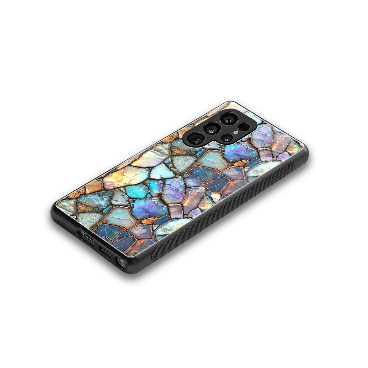 Azure Stone stylish phone case for samsung galaxy s25 ultra | glossy glass and slim fit