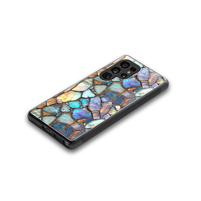 Azure Stone stylish phone case for samsung galaxy s25 ultra | glossy glass and slim fit