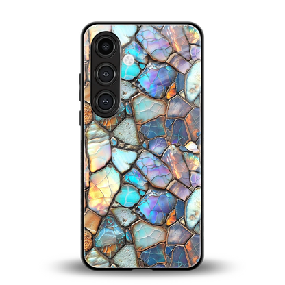 Azure Stone back phone cover | glass case for samsung galaxy s25