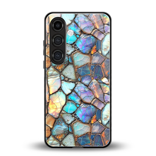 Azure Stone back phone cover | glass case for samsung galaxy s26