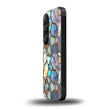 Azure Stone samsung galaxy s25 mobile cover | shockproof glass phone case