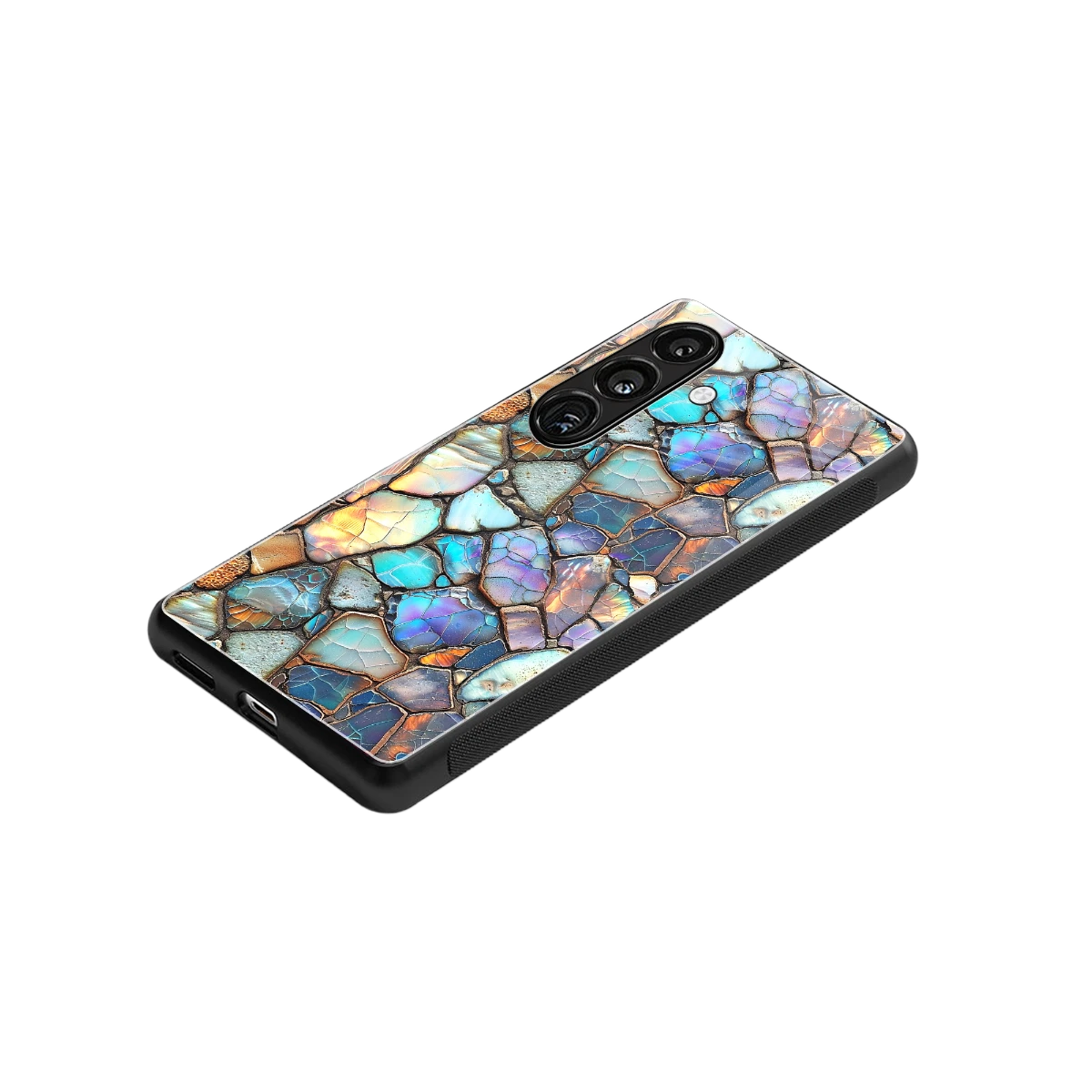 Azure Stone stylish phone case for samsung galaxy s24 | glossy glass and slim fit